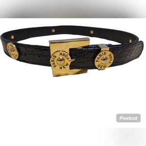 Paris New York genuine leather belt sz.S